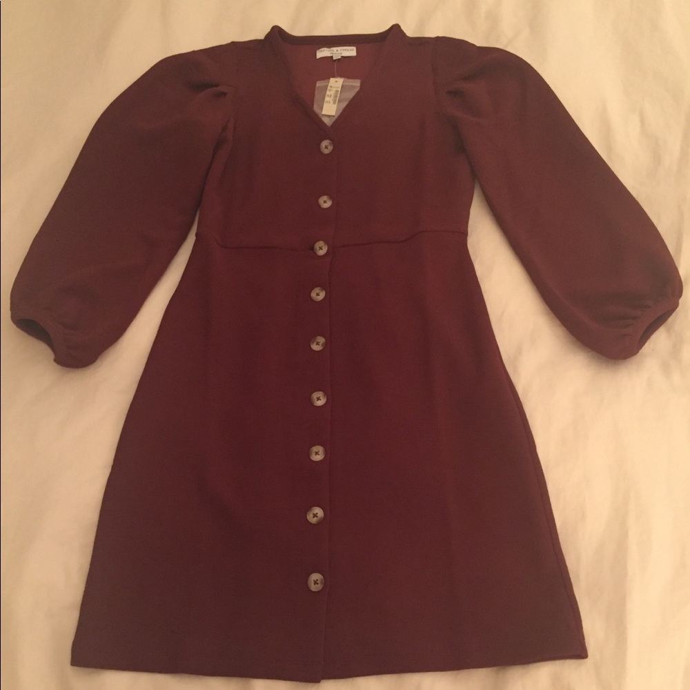 Madewell Texture & Thread Balloon-Sleeve Dress